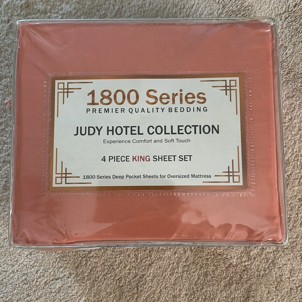 Hotel Collection 1800 Series Orange King Sheet Set